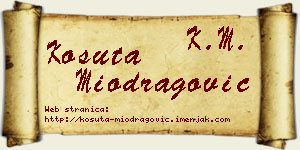 Košuta Miodragović vizit kartica